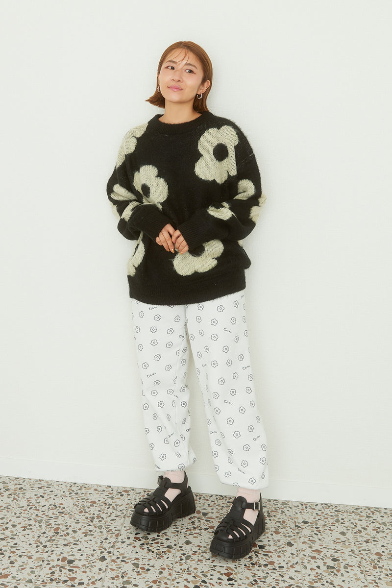 10 ten テン】Flower big knit-